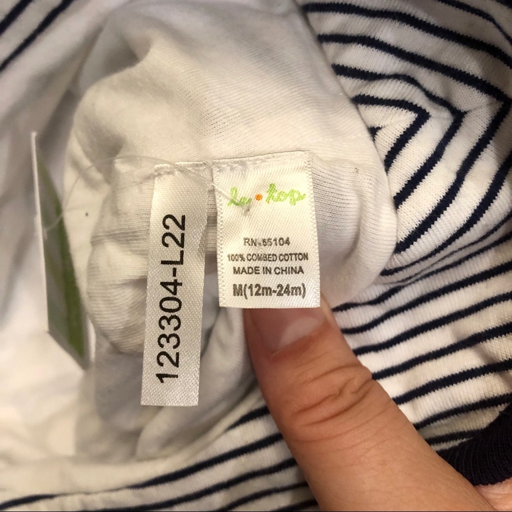 NWT Le Top Navy & White Striped Nautical Sun Hat - Picture 6 of 6